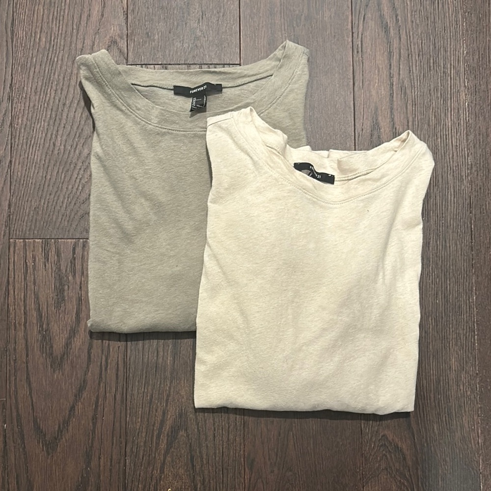 Forever 21 Neutral T-Shirts Set